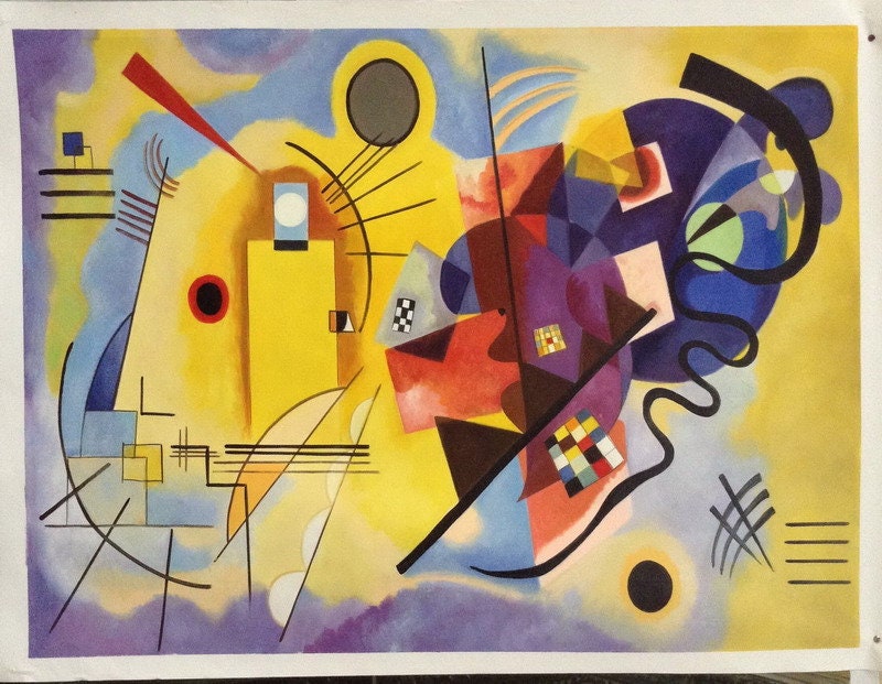 Wassily Kandinsky Gelb Rot Blau 1925 Ölgemälde Reproduktion Etsy.de