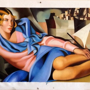 Tamara De Lempicka, Portrait Of Arlette Boucard 1928, Oil Painting Reproduction on Linen Canvas, Handmade Quality