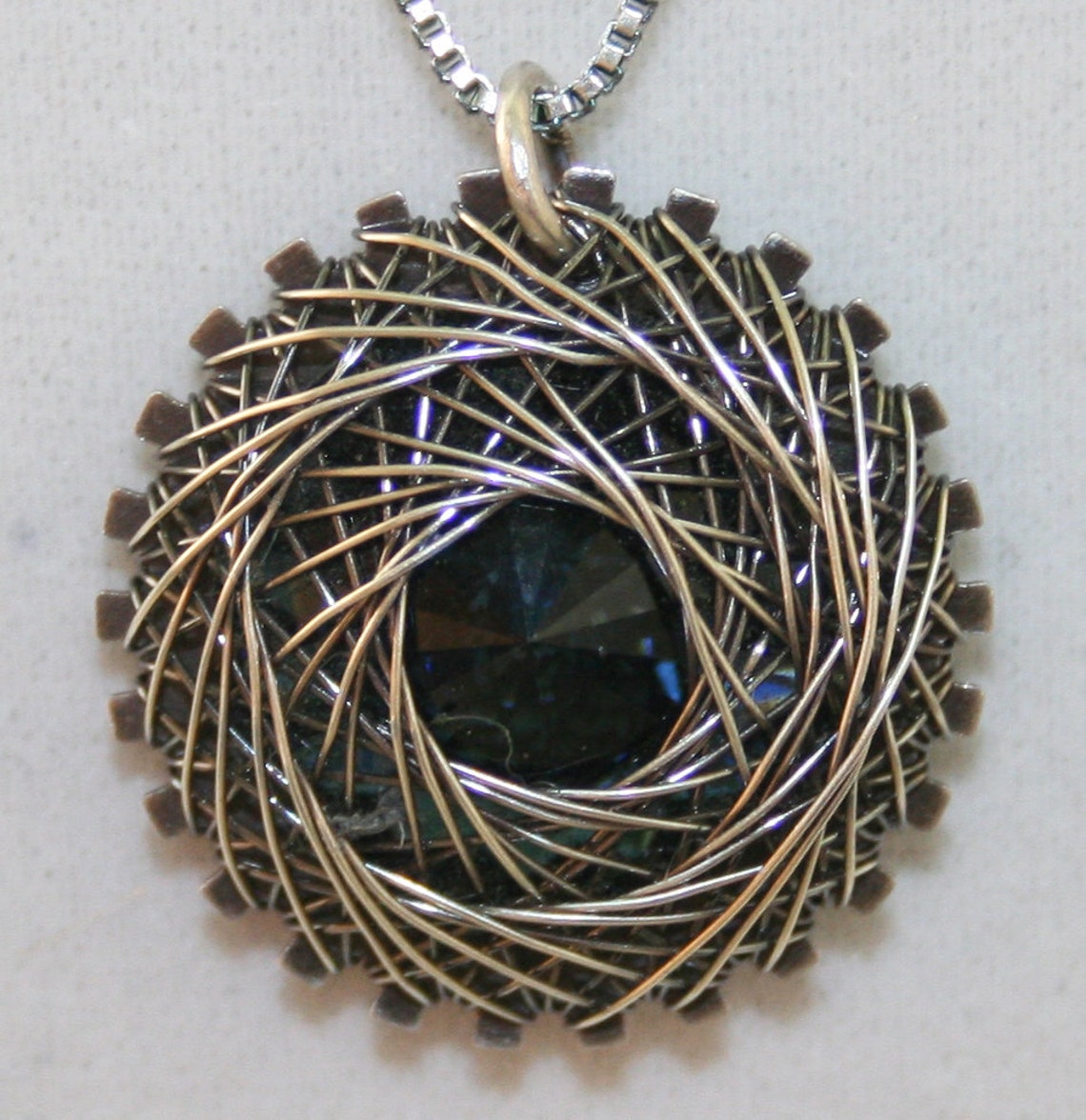 Handmade Sterling Silver Spiro (spiral) Wire Wrapped Necklace With 18 ...