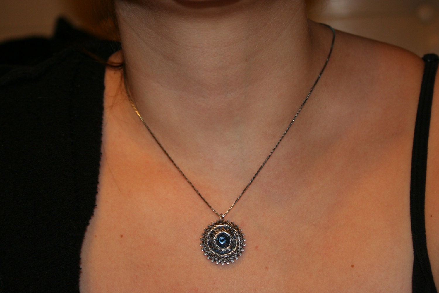 Handmade Sterling Silver Spiro (spiral) Wire Wrapped Necklace With 18 ...