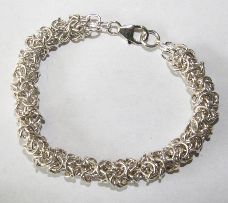 Handmade Sterling Silver Chainmaille or Chain Maille Bracelet - Etsy