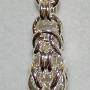 Handmade Sterling Silver Chainmaille Chain maille Petite Graduated Byzantine Weave Dangle Earrings