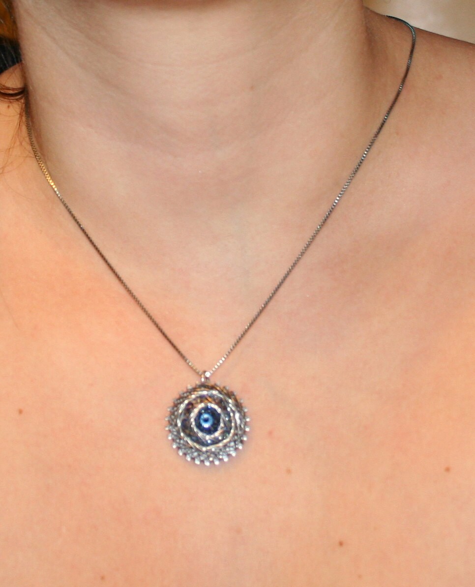Handmade Sterling Silver Spiro (spiral) Wire Wrapped Necklace With 18 ...