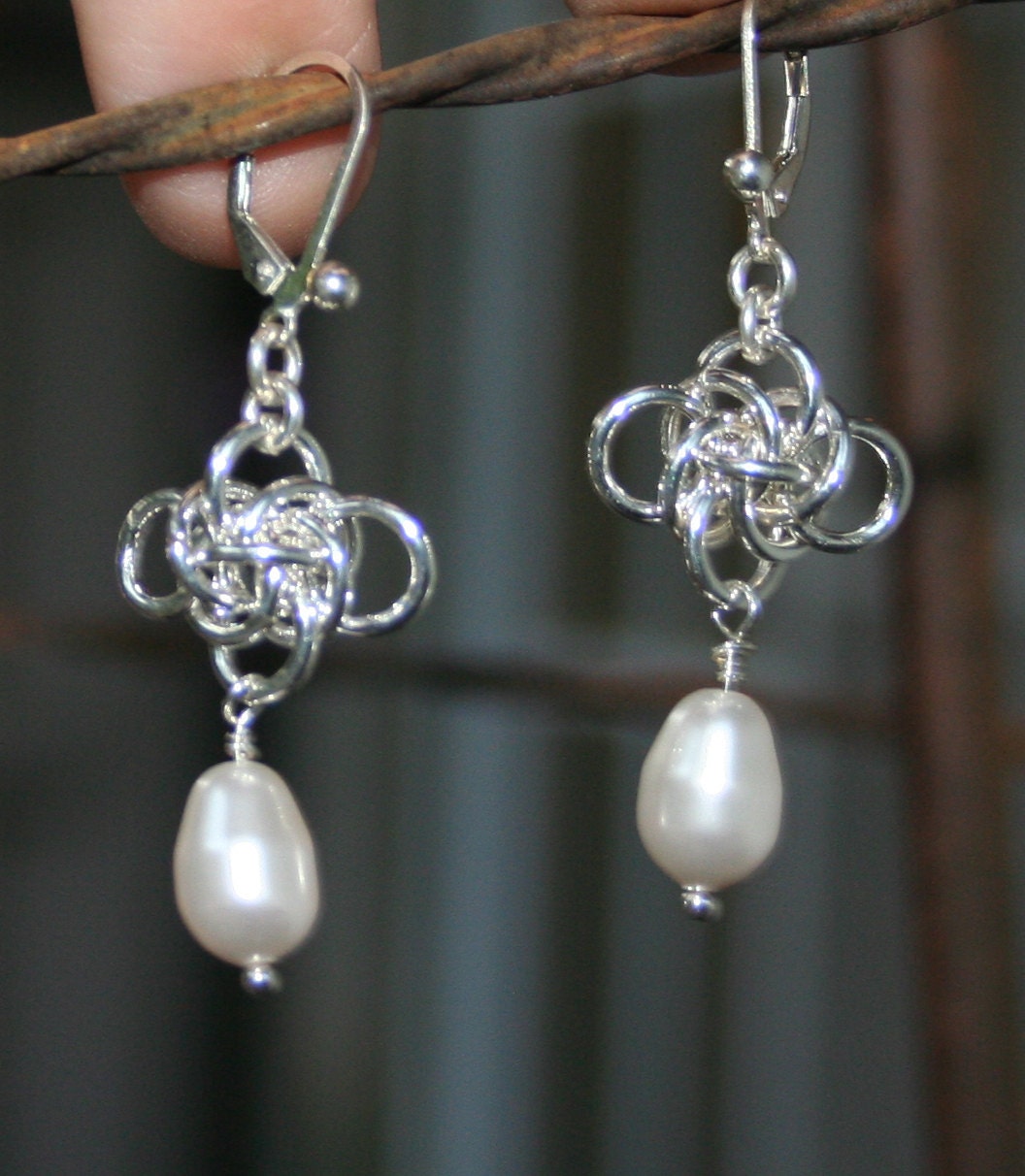 Handmade Sterling Silver Persephone Weave With White Pearl - Etsy