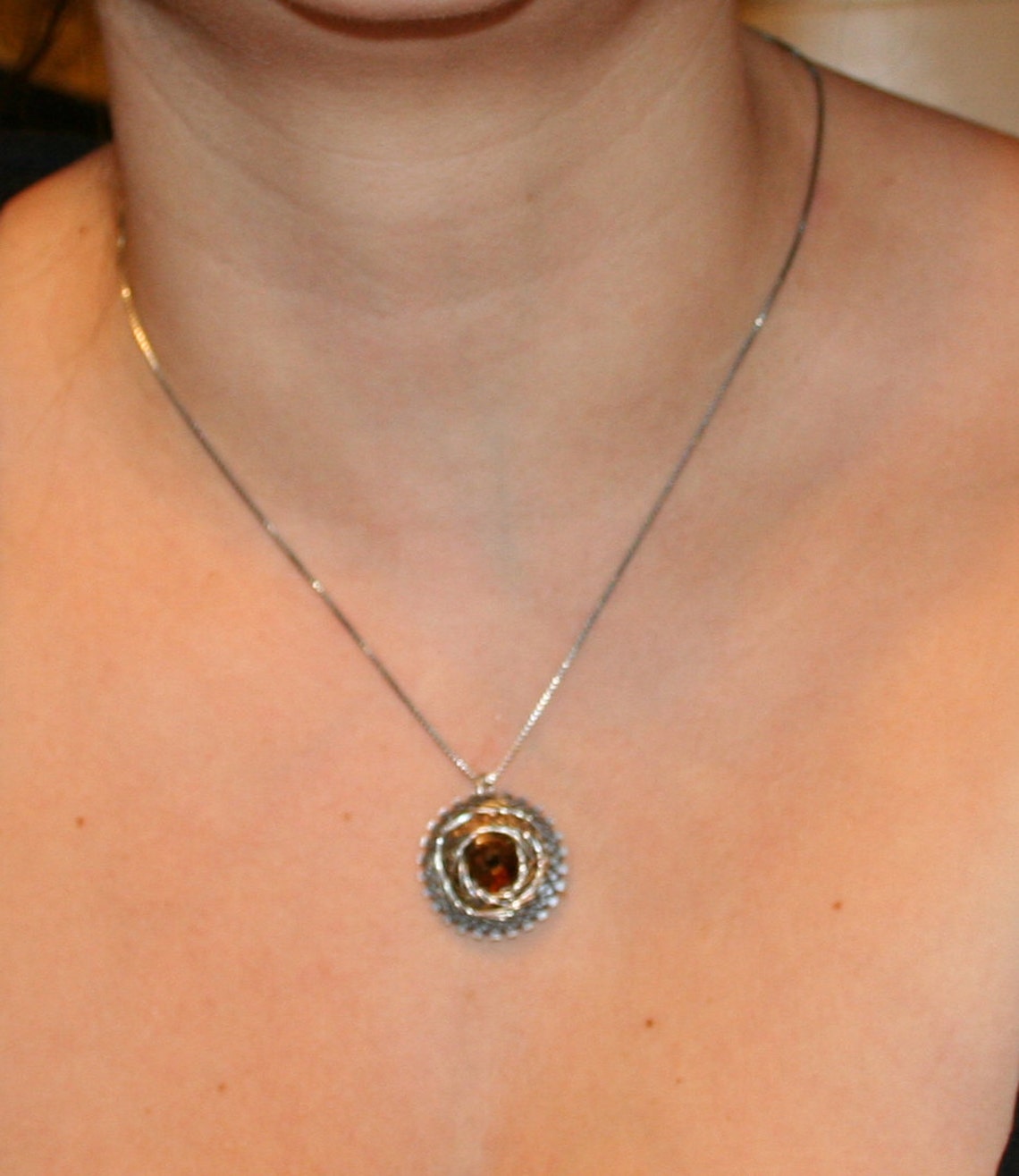 Handmade Sterling Silver Spiro (spiral) Wire Wrapped Necklace With 18 ...