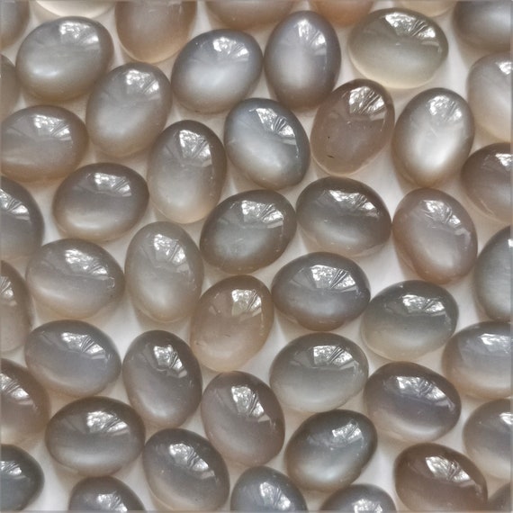Gray Moonstone 9x7mm Oval Cabochon Pairs Ref:gms0001 - Etsy