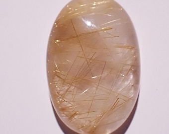Golden Rutilated Quartz 30x20mm Oval Cabochon Ref: RTQ0054