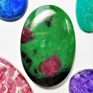 Ruby in Zoisite 44.5x30mm Oval Cabochon Ref: RIZ0022