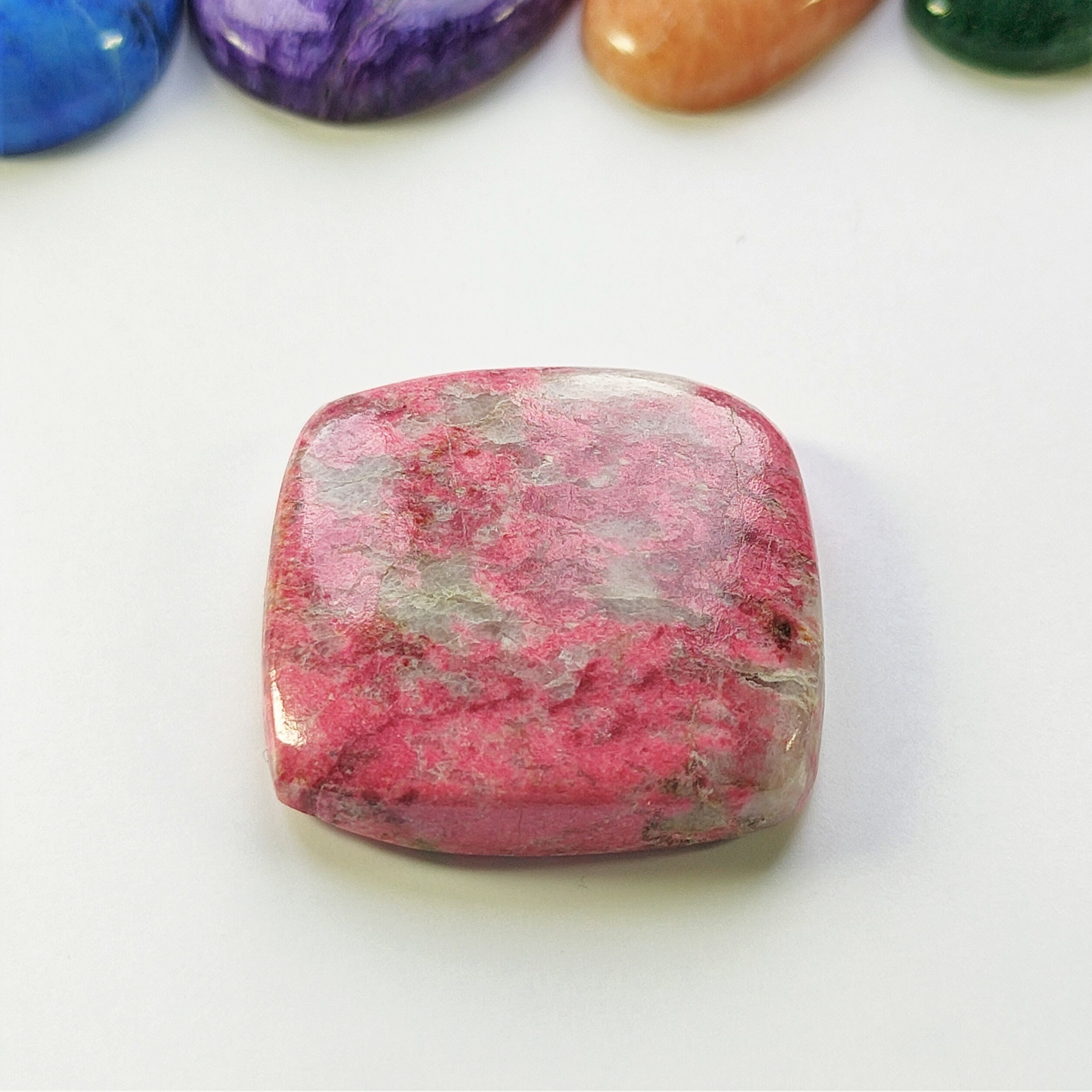 Thulite 27x26mm Rectangular Cabochon Ref:tut0037 - Etsy