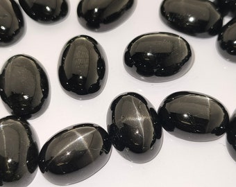 Black Star Diopside 14x10mm Oval Gemstone Cabochon Ref: BSD0002