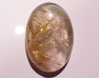 Golden Rutilated Quartz 28x19mm Oval Cabochon Ref: RTQ0048