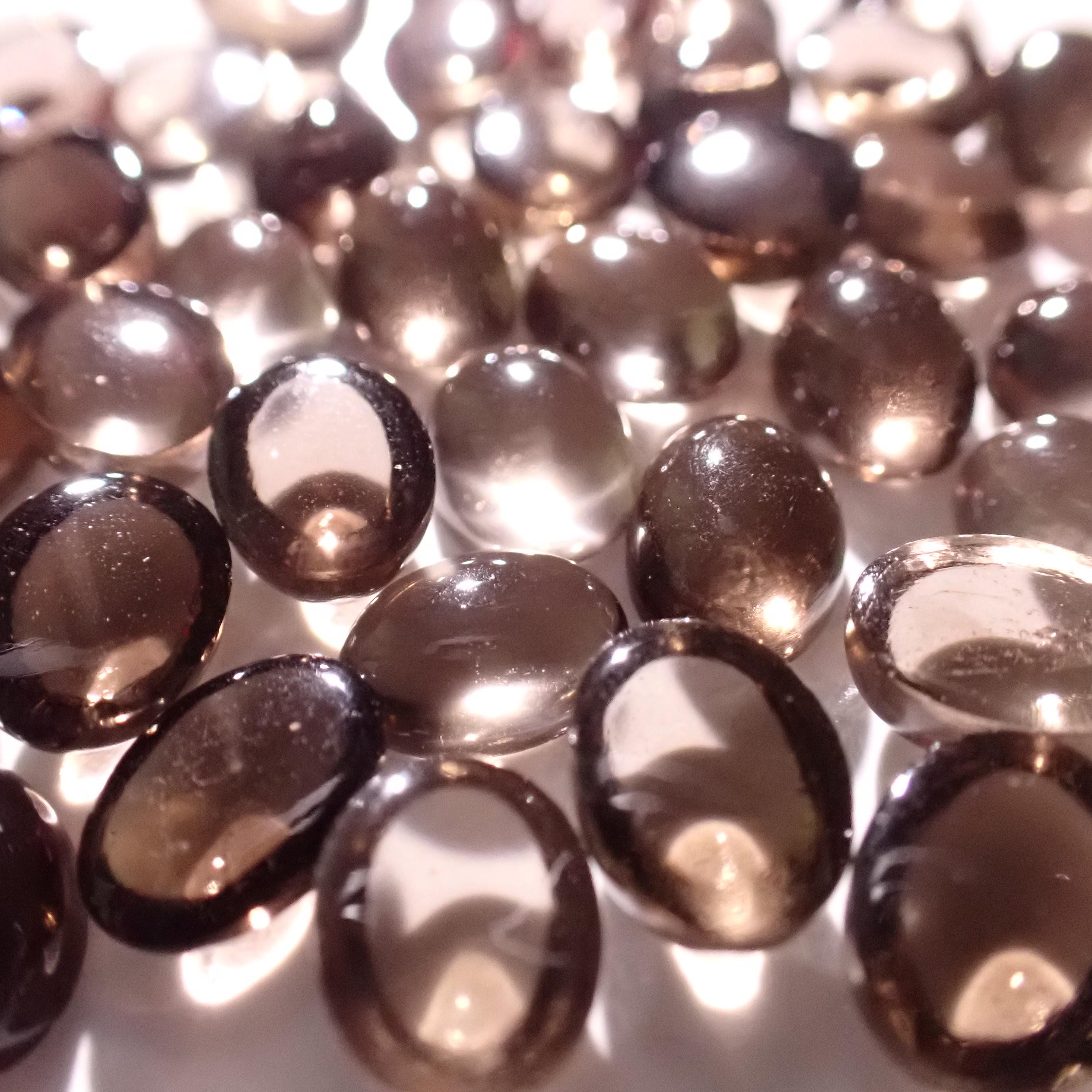 スモーキークォーツ 8 x 6 mm オーバルカボションペア 品番: SKQ0003 