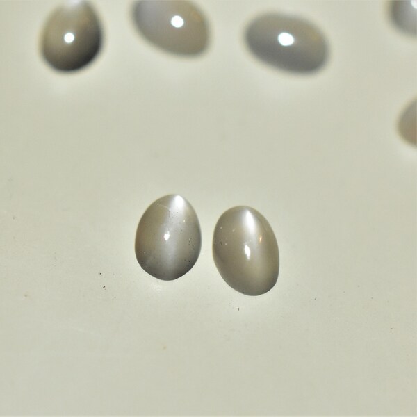 Gray Moonstone 6x4mm Oval Cabochon Pairs Ref:49920