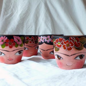 Macetas Frida Kahlo, FRIDA KAHLO, piccomaceta Frida Kahlo, Fridalove, frida para plantas, Frida primavera