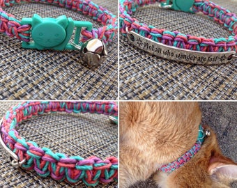 Hemp Cat Collar // Handmade To Order // Full Customization