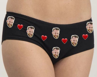 Funny Women's Underwear - Personalised Underwear With Your Face Printed On Them, Professionally Printed on Cotton Knickers