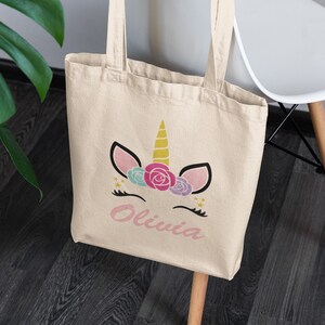Personalised Unicorn Tote Bag, Unicorn Gift, Personalised Tote Bag, Unicorn Bag -
