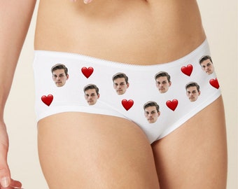 Funny Women's Underwear - Personalised Underwear With Your Face Printed On Them Professionally Printed on Cotton Knickers - Face Knickers.