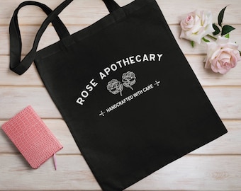 Rose Apothecary Tote Bag, Schitts Creek Tote Bag with FREE Vinyl Sticker. David Rose