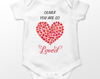 Personalised So Loved Babygrow - Unique Baby Gift - Free Delivery