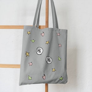 Heartstopper Leaves Tote Bag with FREE Vinyl Stickers, Ideal gift for any Heartstopper Fan. 4 Colours Available. Grey