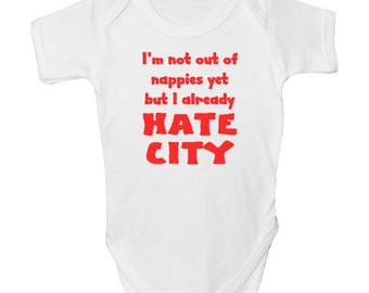 Manchester United Baby Grow with FREE P&P. Man Utd Gift, Made from 100% Soft Natural Cotton
