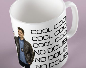 Brooklyn Nine Nine Gift Mug 'Jake Peralta' - Brooklyn Gift, Ideal gift for Brooklyn 99 Fan.  Cool Cool Cool, No Doubt, No Doubt, No Doubt