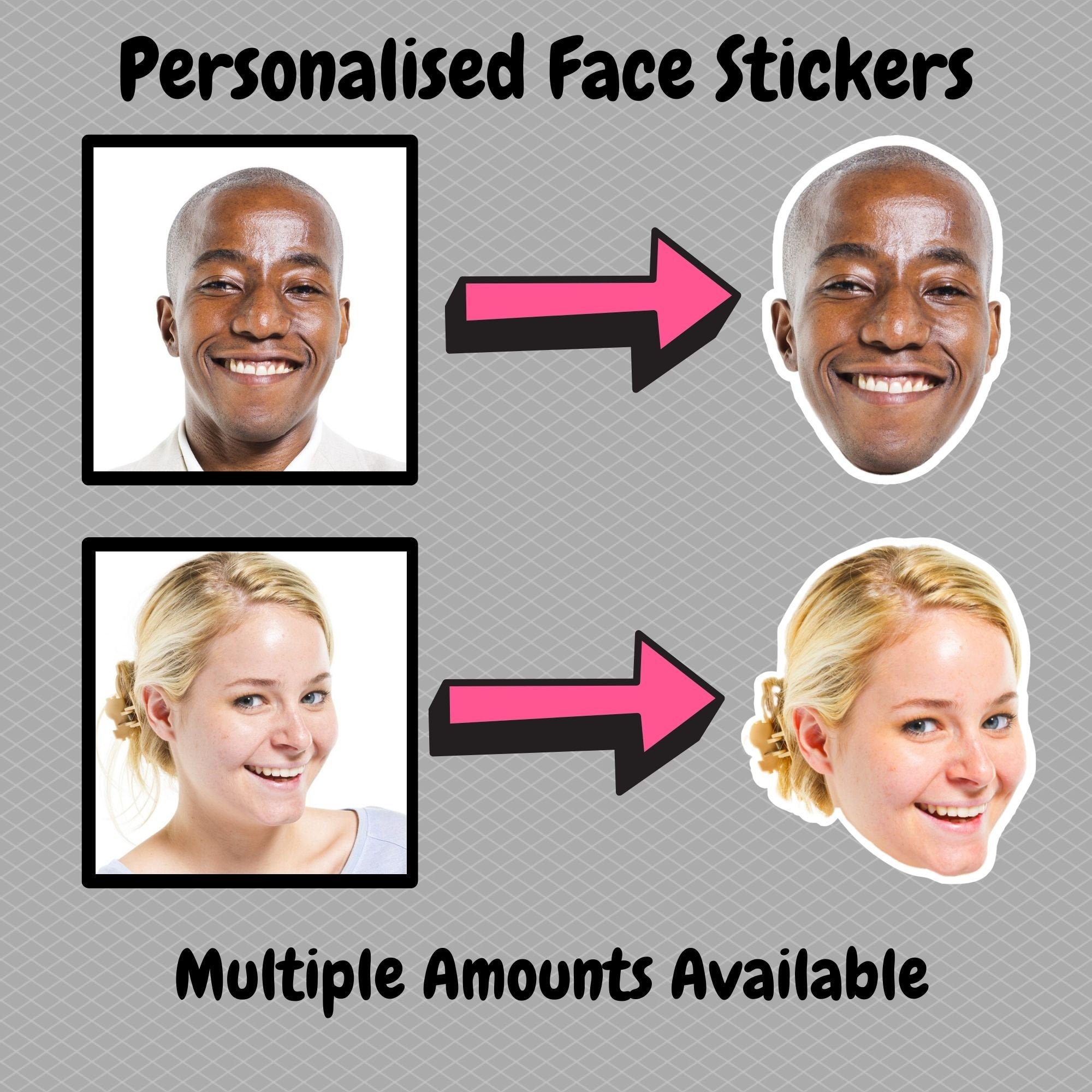 Personalised Vinyl Face Stickers Makes A Unique Personalised Etsy