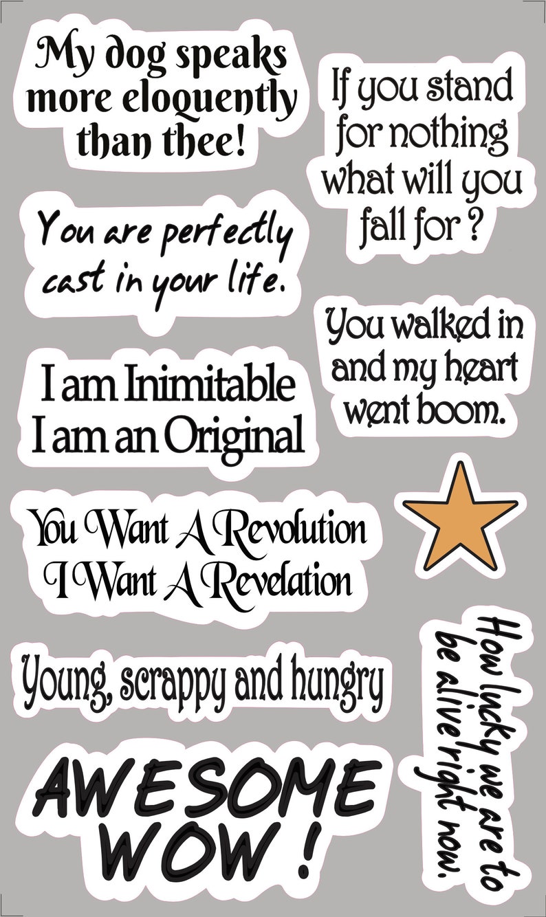 Hamilton the Musical Sticker Pack Hamilton Quotes Hamilton Etsy UK