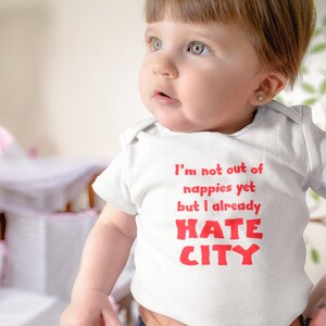Manchester United Baby Gift. Hate City Baby Grow.