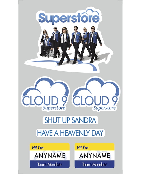 Personalised Superstore Vinyl Sticker Pack Cloud 9 Jonah 