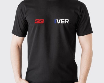 Max Verstappen Tshirt, Black or Grey with Free Sticker, Ideal gift for F1 Fan.