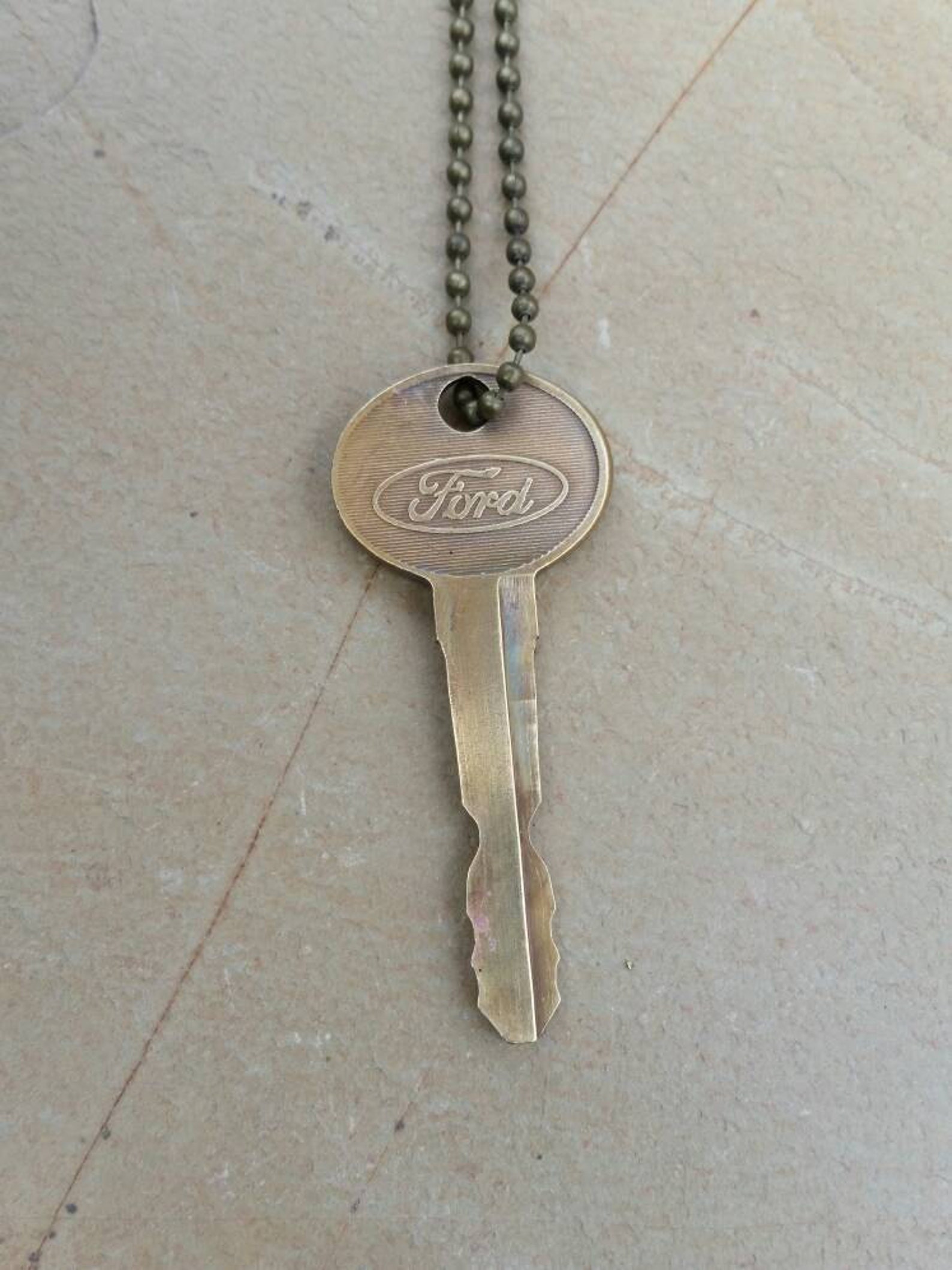 Vintage Ford key necklace Etsy