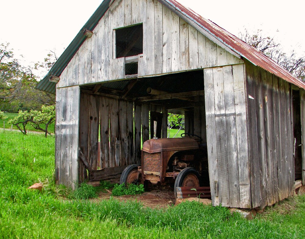 Proud Workhorse Historic Farm Old Tractor Barn Historic Etsy
