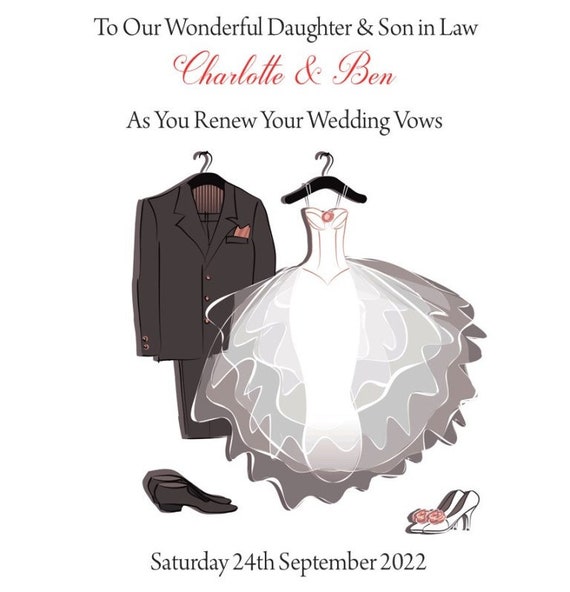 Handmade Personalised Wedding 'Renewal of Vows' Card