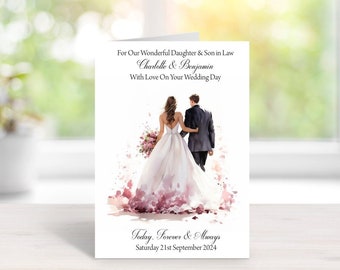 Handmade Personalised A5 Wedding Congratulations Card With Matching Envelope (010)