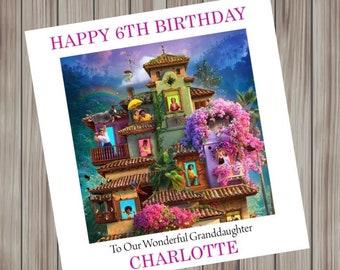 Hand Made Personalised 8.25" Square Birthday Card L24
