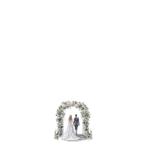 Tarjeta de boda con sobre a juego - Hecha a mano y personalizada - Tamaño A5 (210 mm x 148 mm) - (025) Ver descripción imagen 2