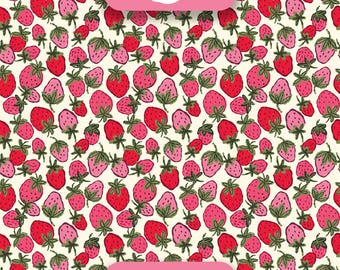 Summer Strawberry - Seamless Pattern – Fabric Design (Digital JPG Download)
