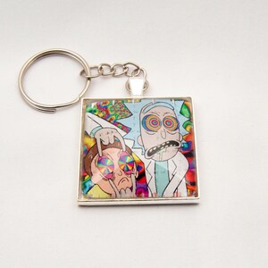 Guys Tripping Keychain - Psychedelic - Trippy - Art Cartoon Animated  Festival - Rave - Accessories  Retro Colorful Rainbow