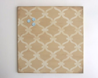 Square Magnetic Memo Board - Custom painted canvas Magnet Board - YOU PICK DESIGN {colors and pattern} 4 sizes available