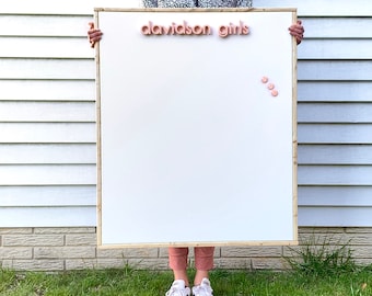 Large Personalized Magnet Board - Kids Art Display - Magnetic Memo Board - Vision Board - Simple Message Board - 12 sizes available