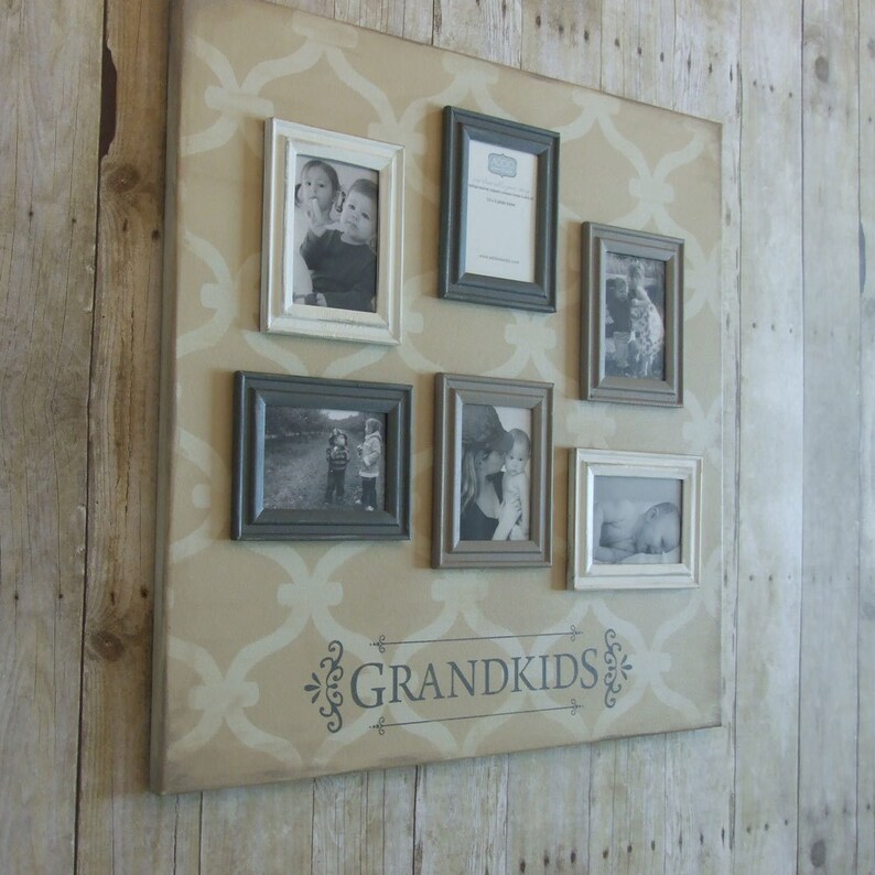 Grandkids photo frame collage. 24x24 inch canvas with Etsy