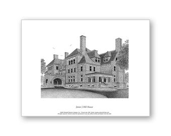 James J Hill House - Unmatted & Matted Limited Edition Prints