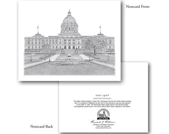 State Capitol - Saint Paul, Minnesota Notecards (Package of 8)