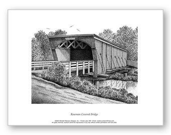 Roseman Covered Bridge - Limited Edition Print