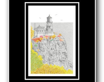 Split Rock Autumn - Matted Limited Edition Print