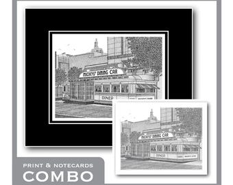 Combo Classic Treasure - Matted Limited Edition Prints & Package of 8 Matching Notecards