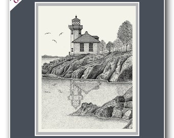Lime Kiln Lighthouse Original Artwork