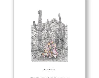 Cactus Garden - Unmatted & Matted Limited Edition Prints